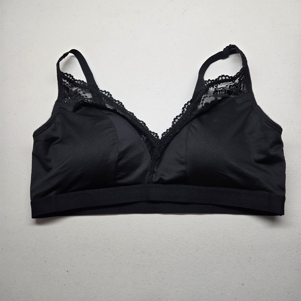 Torrid Curve Women Bra 1 Black Adjustable Strap Bralette Wireless Lace READ